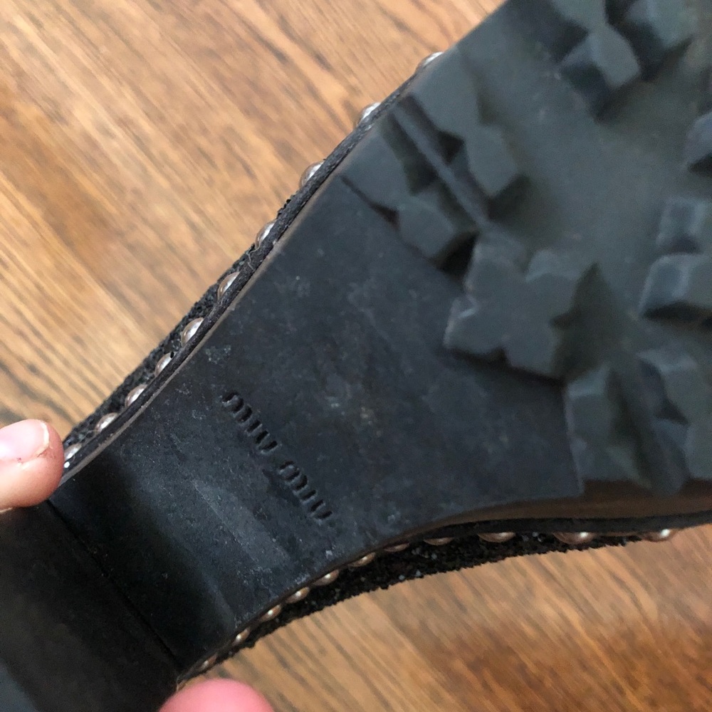 Miu Miu Sparkle Clog Platforms - image 5